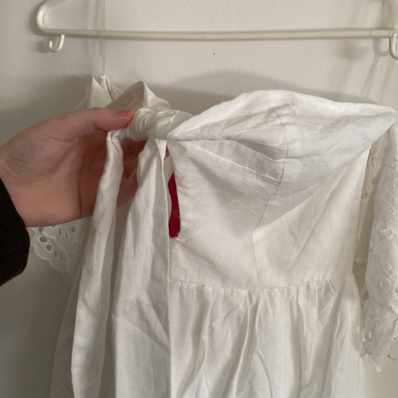 White Summer Mini Dress - Picture 3 of 6